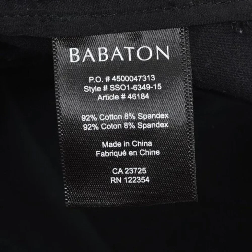 Aritzia Babaton Black Bi Stretch Ellis Low Rise Slim Leg  Ankle Size 4 - Picture 7 of 10